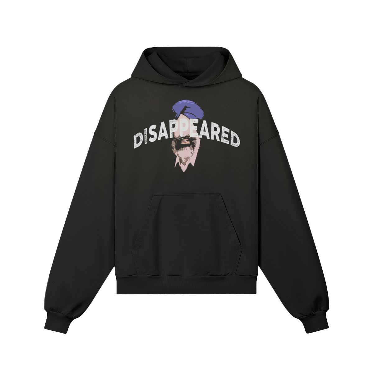 DISAPPEARED BLACK HOODIE